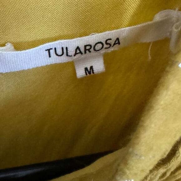 Tularosa Ashley Metallic Striped Dress In Yellow/Pear Size Medium - Picture 8 of 11